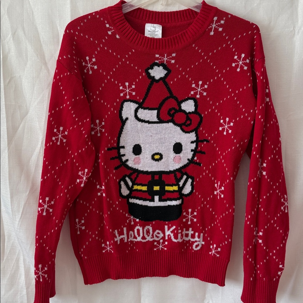 Hello Kitty Christmas Red Knit Top